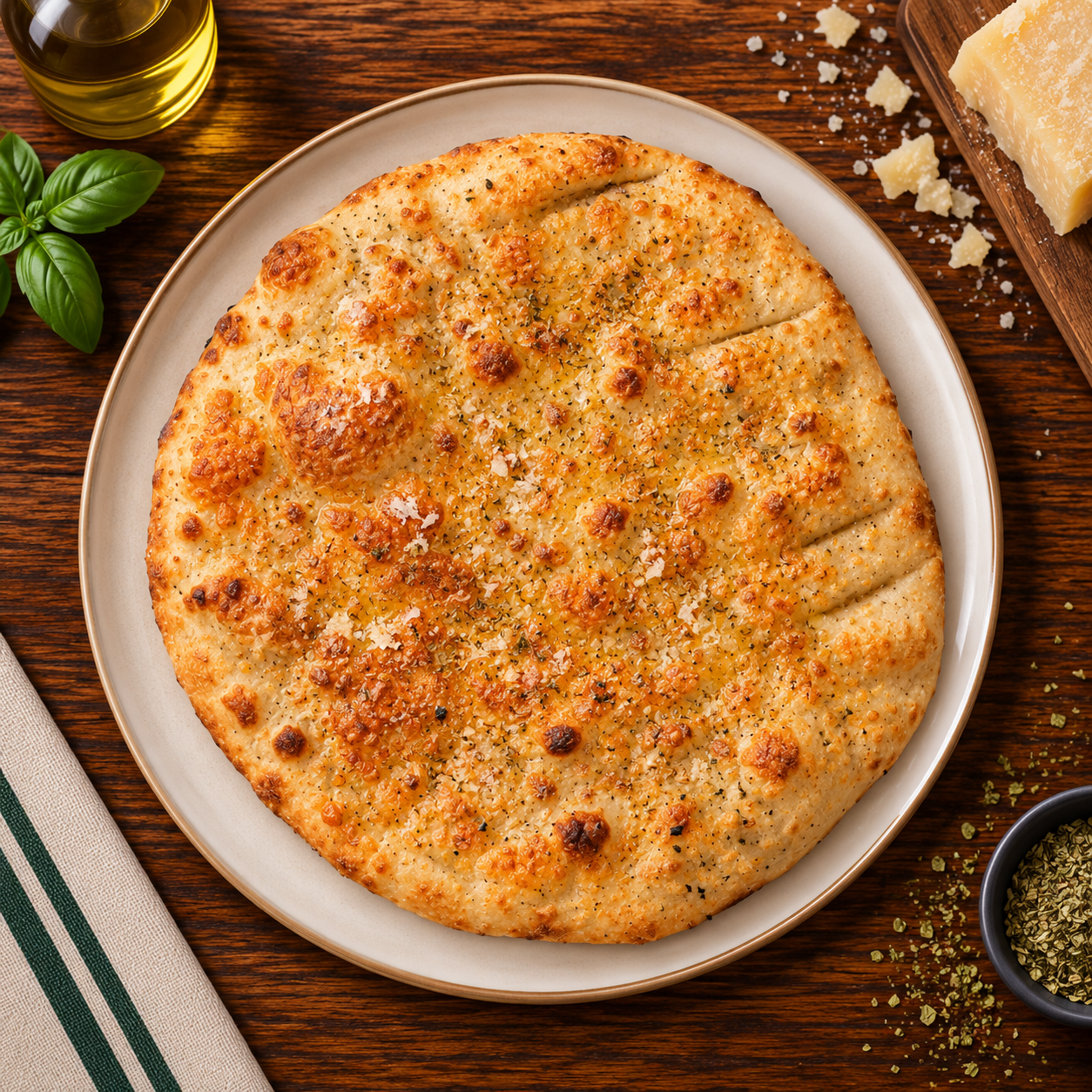 Focaccia cu parmezan