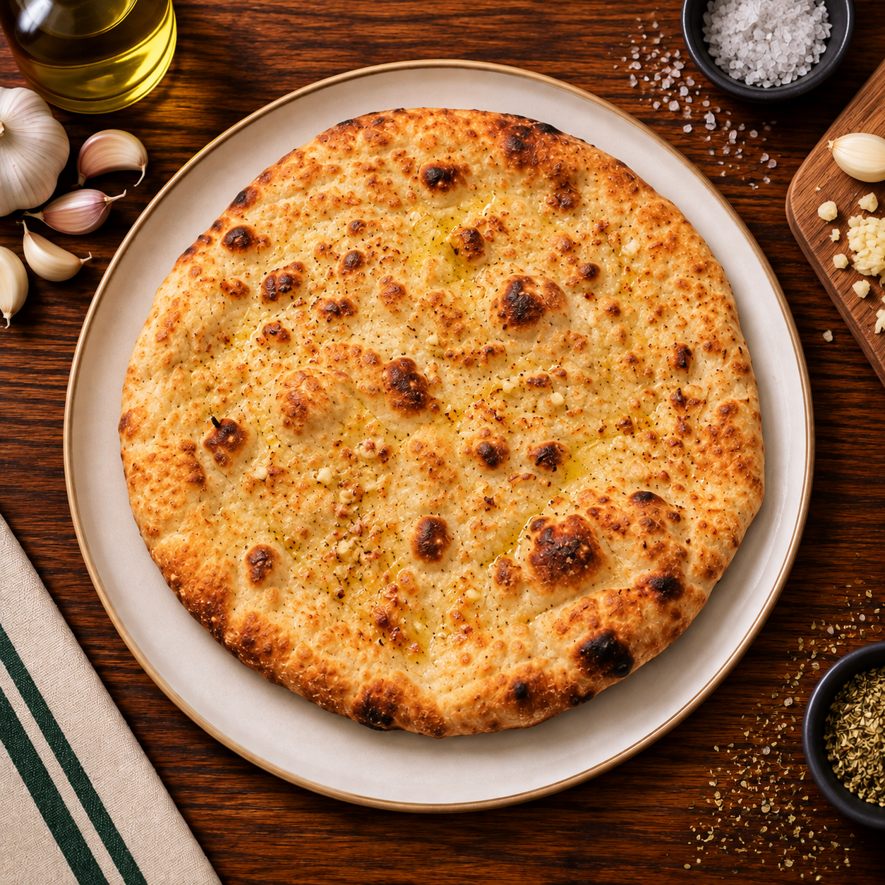 Focaccia cu usturoi