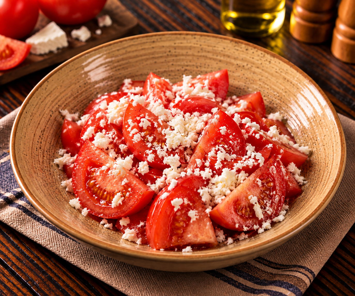 Salata de rosii cu telemea rasa